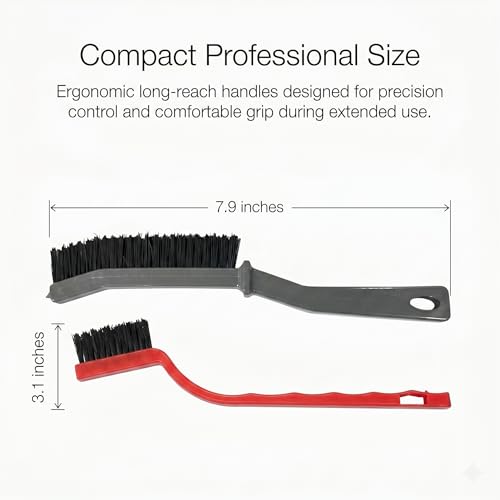 5pcs Crevice Cleaning Brush Set Narrow Detail Tools for Window Tracks Corners Edges and Household Cleaning