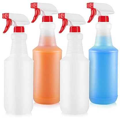 Zulay Home 32 oz Spray Bottle - Heavy Duty Cleaning Spray Bottles For Cleaning Solutions - Leakproof Cleaning Spray Bottle Set with Adjustable Nozzle & Spring Loaded Trigger (4 Pack) - size: 4 Pack - 32oz