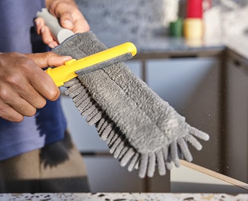 Joseph Joseph CleanTech 3-in-1 Microfiber Machine Washable Dual Sided Duster with Storage Sheath and Duster Head Cleaning Tool - style: Duster