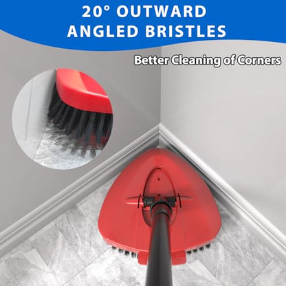 Upgraded Spin Mop Replacement Scrub Brush Heads Compatible with Ocedar EasyWring 1 Tank,Full Bristle Scrubber Replace Great for Kitchen, Bathroom, Pools,Deck Hard Floor Cleaning - color: Gray (1 Pcs for Easywring)