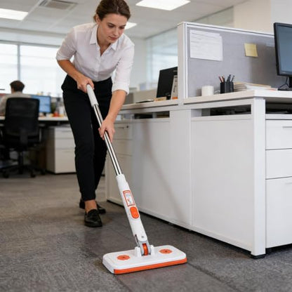 Clip Mop - Stainless Steel 86*16*8cm | Grip Mini Mop | Clip Mopstick Reusable Cloths for Home Living Room Bathroom Office Corner Dry Wet Sweeping Cleaning