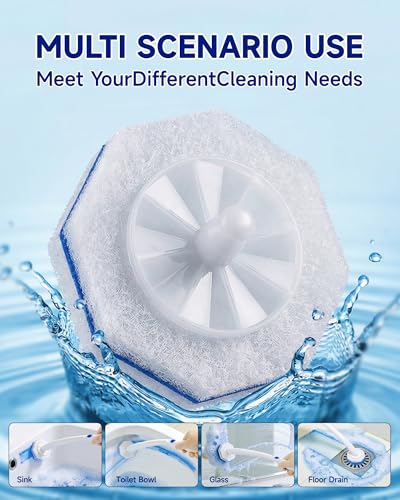 60 Count Toilet Wand Refills for Clorox, 5X Cleaning Power Toilet Bowl Wand Refills & High-Density Disposable Toilet Brush Scrubber - No Falling Apart, Instant Foam for Bathroom Cleaning - size: 1 Count (Pack of 60)