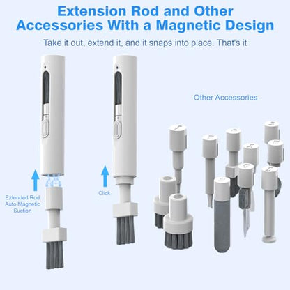 33-in-1 Multi-Functional Cleaning Kit Tool for Electronics inlcuding Headphones,Mobile Phones,Computer,Monitor,Lens and etc, Compact and Portable Design