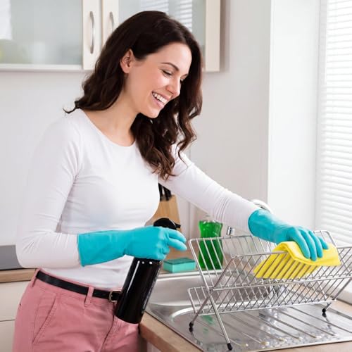 Lallisa 36 Pcs 16 oz Plastic Spray Bottles Leak Proof Empty Bottles for Cleaning Solutions Water Sprayer Bottle with Nozzle Mist, Labels and Handle Funnel for Auto Details, Planting, Kitchen (Black) - color: Black