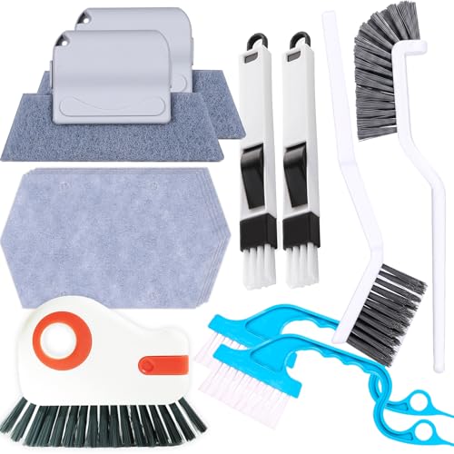 13PCS Window Sill Cleaner Tools - Deep Clean Crevice Cleaning Brush for Window/Door Tracks, Sill, Tile Lines, Kitchen Gunk, Bathroom Counters - size: 13Pcs