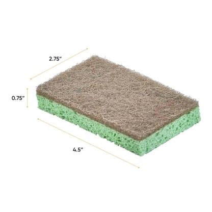 Superio Non-Scratch Cellulose Sponge (3-Pack) (Green) - color: Natural, size: 3-pack