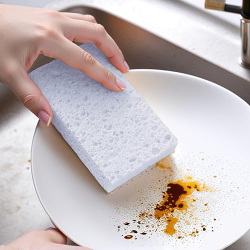 Non-Scratch Scrub Sponge for Kitchen Cleaning, Heavy-Duty Dish Scrub Pad for Pots & Pans, Reusable All-Purpose Cleaning Pad for Household Use - color: Purple, size: 10X6.2X0.2