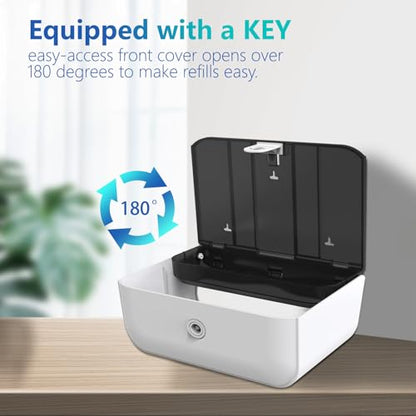 Commercial Paper Towel Dispenser Holder Wall Mount, Multi-fold Trifold C Fold Hand Towel Dispenser, Bathroom Paper Towel Dispenser, Toilet Paper Napkin Holder (White-5859) - color: White-5859