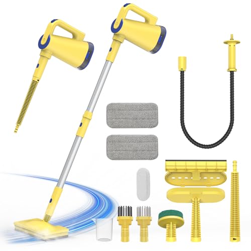 Steam Mop & Detachable Handheld Steam Cleaner for Home and Floor Cleaning, 230°F Floor Steamer for Deep Cleaning, 15s Heat-Up with Multi-purpose Attachments Hardwood Floors, Tile,Grout,Furniture