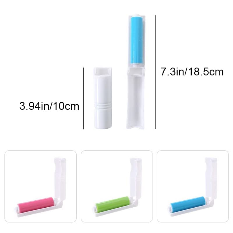 VANTIYAUS Lint Roller（4pcs） Reusable Foldable Portable Clothes Washing Carpet Sheets dust Suction Brush Picker Set Cleaner,Pet Hair Remover Brush(Random Color)