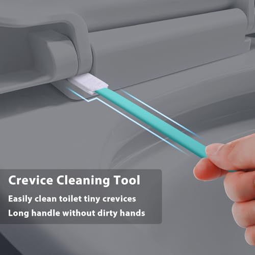 Lumkew 40pcs Crevice Cleaning Brush Tool, Disposable Toilet Brush for Toilet Seat Gaps, Crack and Crevice Cleaner Tools, Blue