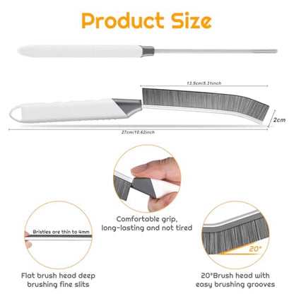 SUOXU Cleaning Brush Grout Scrub Brush,Home Kitchen Bathroom Window Gap Cleaning Tools,4 pcs Hard Bristle Scrubbing Brush,Kitchen Bathroom Tile Toilet Home Essentials Cleaner Household Use - color: White+grey×4