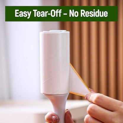Extra Sticky Lint Roller for Pet Hair – 500 Sheets, Reinforced 2 Handles, Dog & Cat Hair Remover for Clothes, Carpet, Furniture - size: 500Sheets+2 Handles