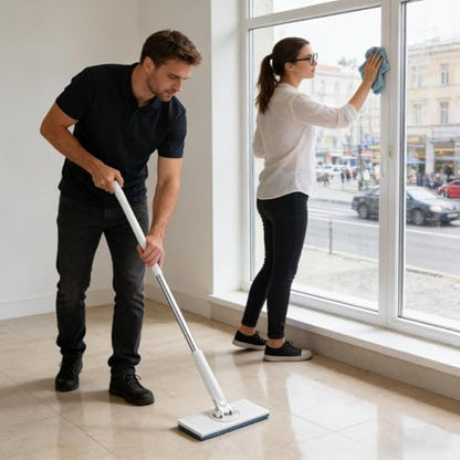 Zero S nap Grip Mini Mops, Retractable Ga p Dust Cleaner Flat Mops with 360° Rotating Head & Sweeping Cloths for Gaps & Multi- for Kitchen Bathroom Car Floor Home - color: White-s