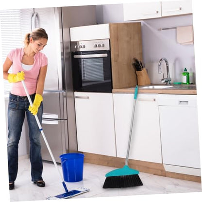 Mobestech Soft Bristle Broom with Long Handle PET Hair Cleaning Broom for Home and Kitchen for Indoor and Outdoor Use
