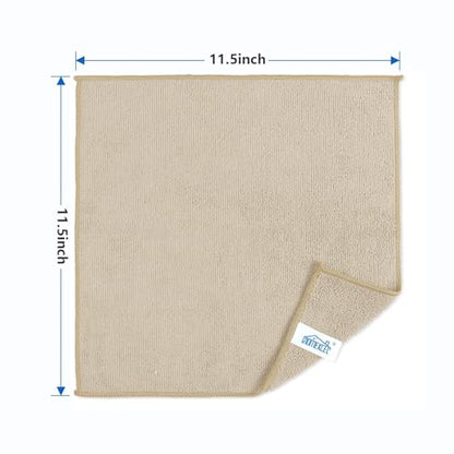 HOMEXCEL Brown Microfiber Cleaning Cloth, 50 Pack Cleaning Towels for Kitchen, Lint Free, Scratch-Free, Highly Absorbent, and Reusable Cleaning Rags for House, Window and Glass, Cars, 11.5 X11.5 inch - color: Brown