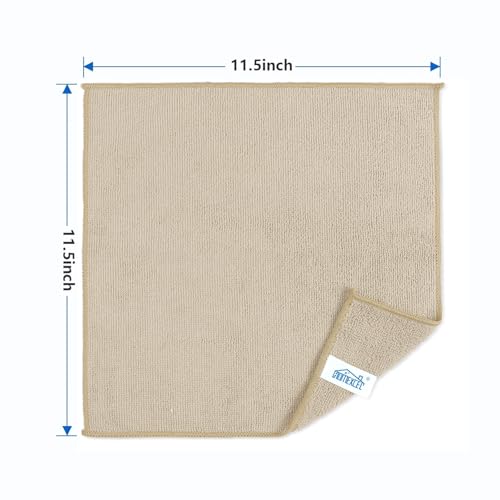 HOMEXCEL Brown Microfiber Cleaning Cloth, 50 Pack Cleaning Towels for Kitchen, Lint Free, Scratch-Free, Highly Absorbent, and Reusable Cleaning Rags for House, Window and Glass, Cars, 11.5 X11.5 inch - color: Brown