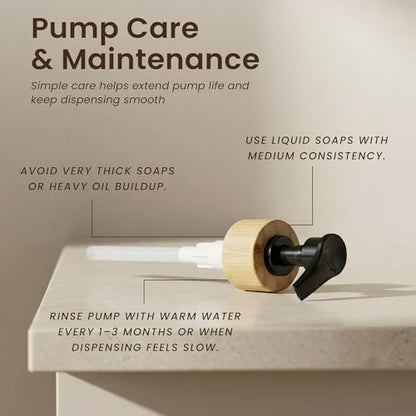 MaisoNovo Glass Hand Soap Dispenser | Dish Soap Dispenser for Kitchen | 16.9oz Amber Bottles with Black Bamboo Pump | Bathroom Lotion Dispenser - color: Single Amber Bottle/Black Bamboo Pump