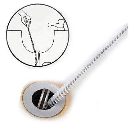 ALINK Sink Drain Brush + 6-Pack 6-Pack Sponge Bottle Dish Brush Set