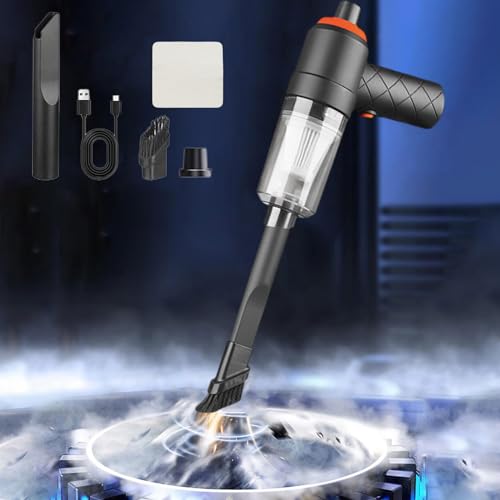 Car Vacuum Cleaner with Cleaning Cloth 120w Portable Handheld Vacuum Cleaner Powerful Suction USB Rechargeable Vacuum Cleaner Mini Dusts Buster Mini Vacuum Electric Duster for Cars Home
