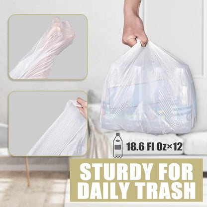 Small Trash Bags 4 Gallon - 100 Count 4 Gallon Trash Bag, Small Garbage Bags for Office Bedroom Bathroom Trash Bags, White 4 Gal Small Trash Can Liners - style: 4 Gallon-100 Count