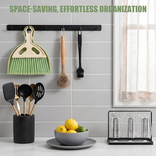 6 Pcs Small Dustpan and Brush Set, Whisk Broom Dust Pan with Handle, Nesting Tiny Dust Pan with Brush Mini Hand Broom and Dustpan Set for Cleaning Home, Classroom, Countertop, Keyboard, Car & Pet Nest