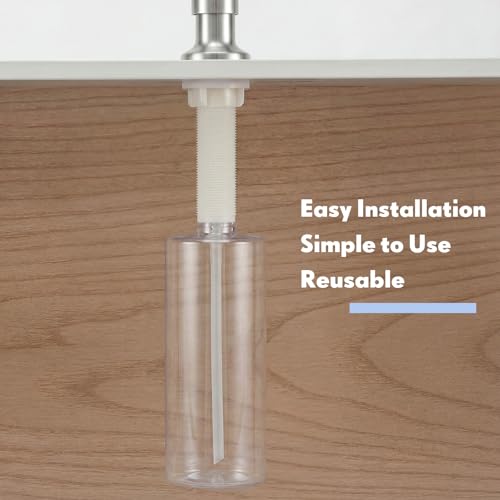 Updated Soap Dispenser Bottle for Kitchen Sink Replacement 500 ML/17 oz Under Sink Soap Dispenser Bottle with Straw Suitable for Dishwashing Liquid Hand Lotion