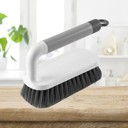 Scrub Brush, Heavy-Duty Scrub Brushes for Cleaning with Stiff Bristles Cleaning Brush for Shower, Bathroom, Carpet, Kitchen and Bathtub Scrubber, Gray