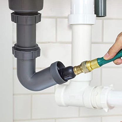 DURATECH Drain Bladder, Medium Drain Cleaning Bladder, Fits 1-1/2" to 3" Drain Pipes, Unclogs Stubborn Blockages in Kitchen Sinks, bathtubs, Showers, and Main drains - style: Medium