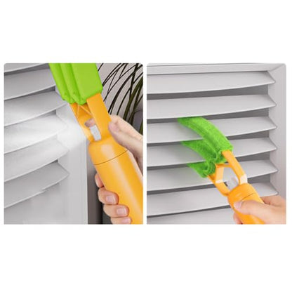Blind Cleaner Tool, Carrot Shape Detachable Brush, Microfiber Sleeve Duster, Window Blind Cleaning Tool, Dust Removal Brush for Bedroom Living Room Office Dorm Car Ac 10.3x1.57in