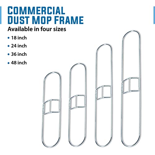 Kleen Handler 24 Inch Commercial Dust Mop Frame (3 Pack) - color: Steel Frame - 24 Inch, size: 3 Pack