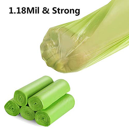 13-15 Gallon Trash Bags Plant Based Garbage Bags Recycling Unscented Tall Kitchen Trash Bags for Kitchen, Yard, Lawn,Office(75 Counts, Green) - style: 13 Gallon