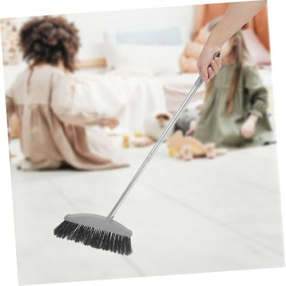 GARVALON Long Handle Dust Broom Hair Removal Sweeper for Carpet Kitchen Floor Cleaning Broom Soft Bristles