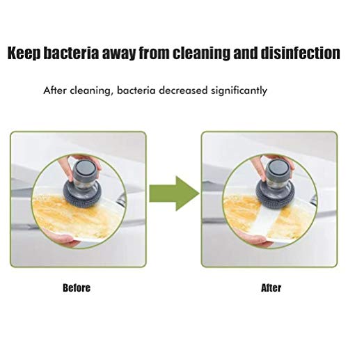 Soap Dispensing Palm Brush Washing Brush with Integrated Detergent Dispenser Steel Dish Scrubber soap Stop Cleaner Metal Sponge Household Kitchen Cleaning Twin