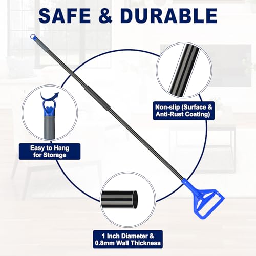KeFanta 60 Inch Mop Handle Commercial Heavy Duty,Industrial Metal Mop Stick Replacement Quick Change,Wet Mops Head Replacement Holder for Floor Cleaning - size: 1 Pack
