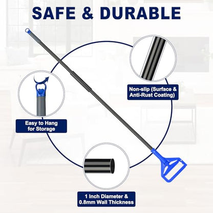 KeFanta 60 Inch Mop Handle Commercial Heavy Duty,Industrial Metal Mop Stick Replacement Quick Change,Wet Mops Head Replacement Holder for Floor Cleaning - size: 1 Pack
