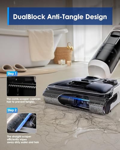 Tineco Floor ONE Switch S6 Stretch Wet Dry Vacuum Cleaner, Multi-Function, 180° Lay-Flat, Anti-Tangle Design, Self-Cleaning, 65Min Runtime, Dual-Edge Cleaning, Whole-House Cleaning Floor Cleaner - style: Switch S6 Stretch