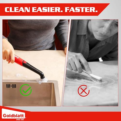 Goldblatt Cordless Electric Spin Scrubber Kit, Handheld Power Brush for Bathroom, Kitchen, Shower, Tile, Grout and Household Surfaces - style: Power Scrubber