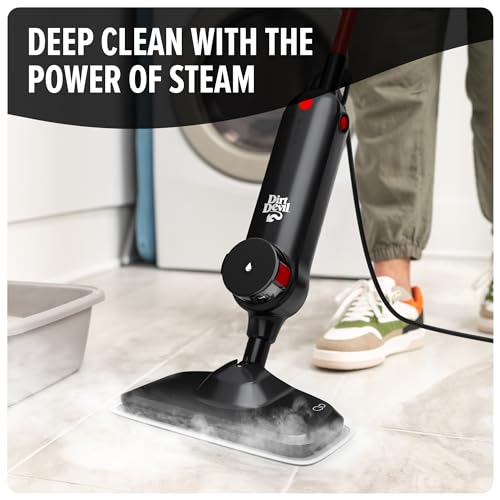 Dirt Devil Steam Mop, Hard Floor Cleaner Machine, 3-Mode Steam Cleaner Machine, Ready to Use in 30 Seconds, Ideal for Hardwood, Vinyl, Tile, Grout and More - size: Medium, style: Steam Mop