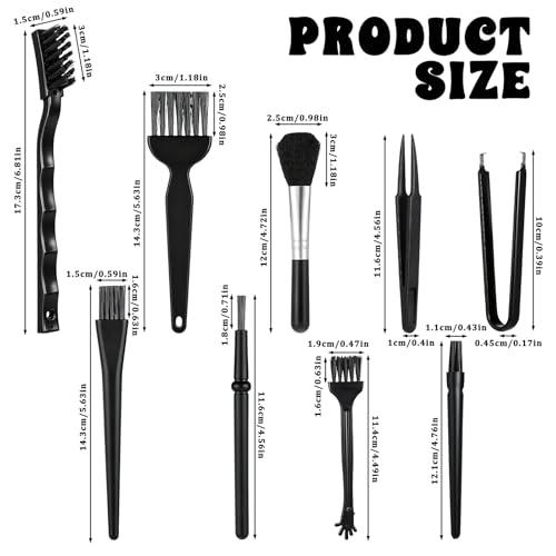 9 Pcs Keyboard Cleaning Brushes Kit Keyboard Brush Anti Static Brush with Keycap Puller & Tweezers Nylon Dust Cleaning Brushes for Computer Laptop Mechanical Keyboards Camera Motherboard Small Space