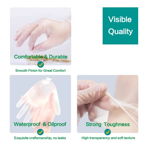 Dr.GreenPanda Clear Vinyl Disposable Gloves Food Safe Latex Free Powder Free for Cooking Cleaning Food Service GPVF or MPVF