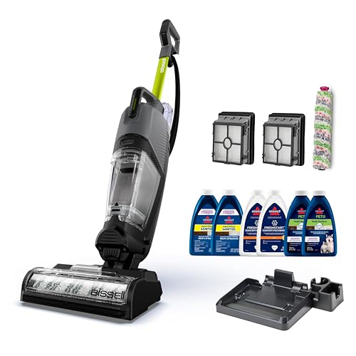 Bissell CrossWave HydroSteam Deluxe Steam Mop, 3-in-1 Wet Dry Vacuum Mop with Steam Function, Hard Floor Cleaner Machine with Sanitize Formula, Green, 3515G - style: CrossWave HydroSteam Deluxe