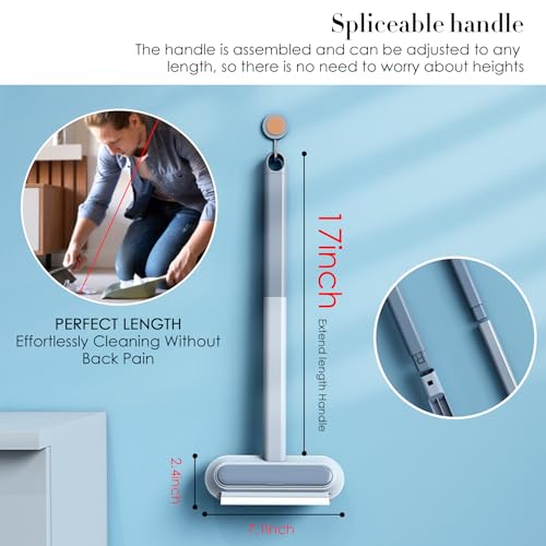 Pet Hair Remover for Furniture, Dog and Cat Hair Remover for Couch Carpet Furniture, 4 in 1 Multifunctional Pet Hair Removal Broom, Cleaning Brush for Window Tile, Reusable Washable