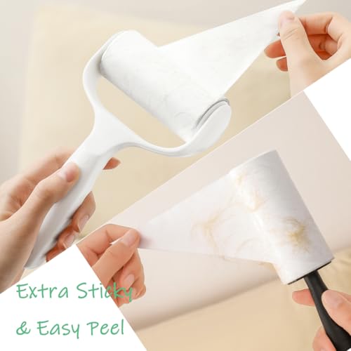 Lint Roller Refills 4 inch Bulk 10 Rolls Total 600 Sheets Extra Sticky Lint Remover Replacement Refills Compatible with Evercare PetLovers Muji IKEA and Others (Inside Dia. 1-1/2 inch) - size: Inside Dia. 1-1/2 inch
