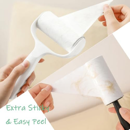 Lint Roller Refills 4 inch Bulk 10 Rolls Total 600 Sheets Extra Sticky Lint Remover Replacement Refills Compatible with Evercare PetLovers Muji IKEA and Others (Inside Dia. 1-1/2 inch) - size: Inside Dia. 1-1/2 inch
