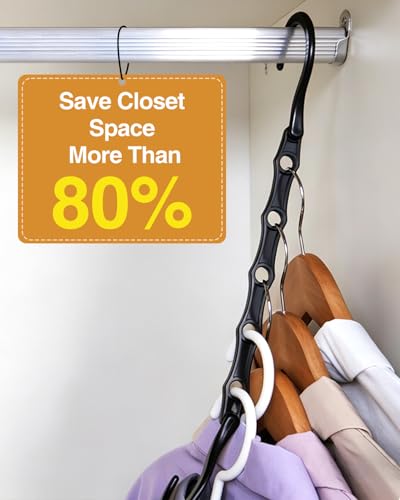 AMKUFO Hangers-Space-Saving 16 Pack Space-Saver, Plastic Magic Hangers for Small Closet Organization, Multifuctional Clothes Hangers for Closet Organizer and Storage, Small Sapce Home Essentials - size: 16 Pack