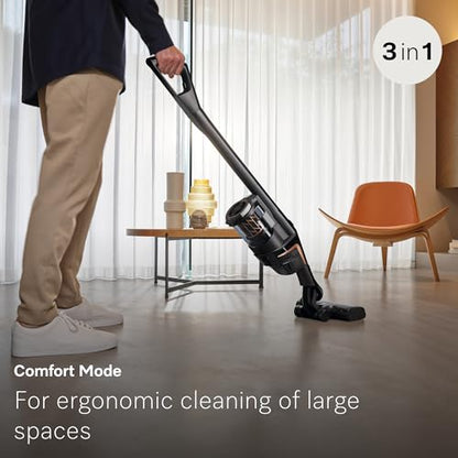 Miele Triflex HX2 Pro Self-Standing Cordless Stick Vacuum Cleaner, 120 min runtime, Infinity Grey PearlFinish / Rose Gold