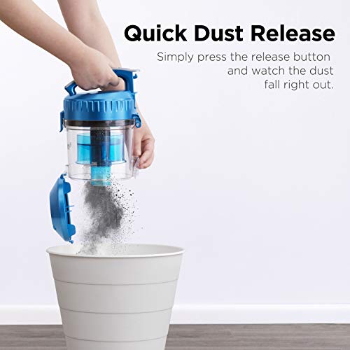 Eureka WhirlWind Bagless Canister 2.5L Vacuum Cleaner, Lightweight Vac for Carpets and Hard Floors, NEN110A, Blue - color: Blue