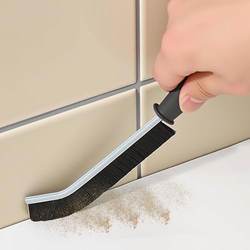 Hard-bristled Crevice Cleaning Brush Gap Cleaning Grout Brush for Kitchen Bathroom Bathtubs(Black,One Size) - color: 2 Pack Black