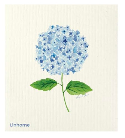 Garden Collection Hydrangea Swedish Dishcloth, Reusable Paper Towel, Super Absorbent Cellulose Sponge, Kitchen Cleaning Cloth, Washable & Compostable (Hydrangea Harmony - 1 Pack)